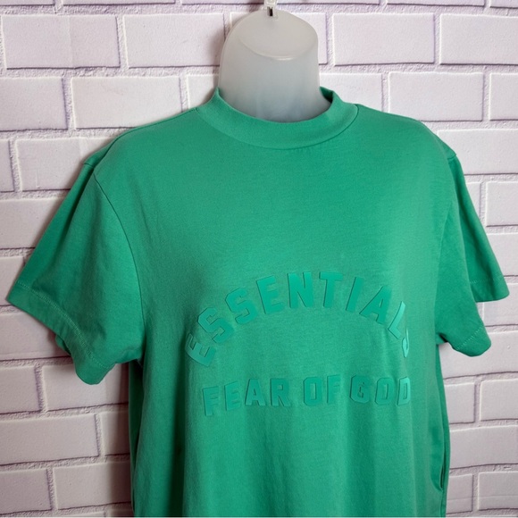 Fear of God Essentials Oversized Green T-Shirt Dress/size 8 - Picture 5 of 12